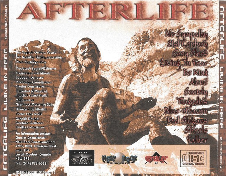 Artwork of album Living in Fear from band Afterlife
